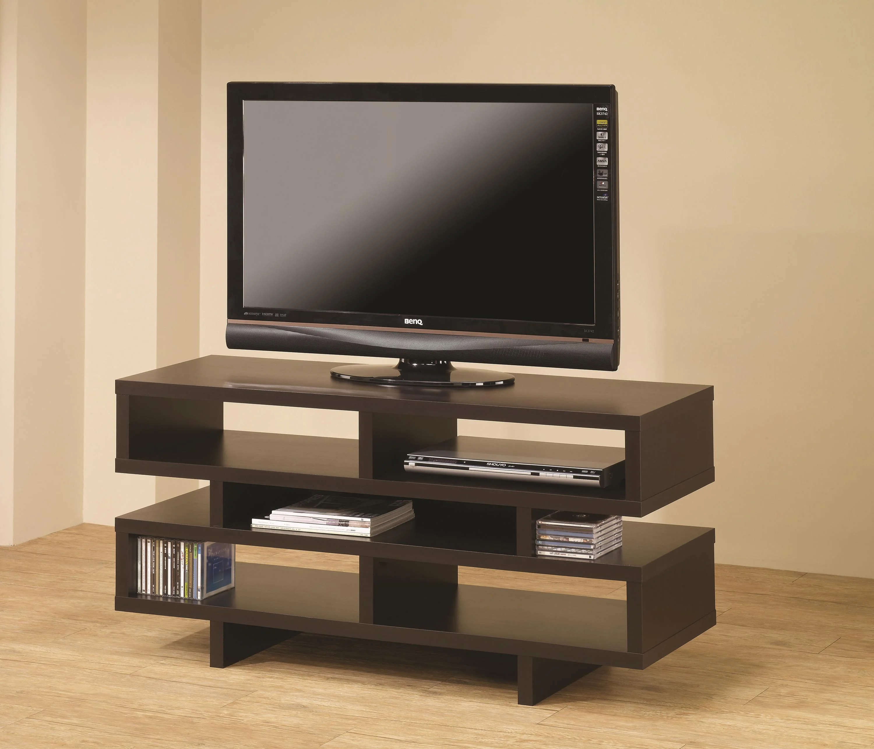 Coaster TV Stands 700720 Contemporary TV Console with Open Storage